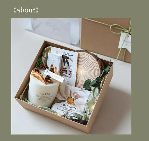 coffret cadeau bougies aromathérapie fait main pour anniversaire - vue 4 sur 7
