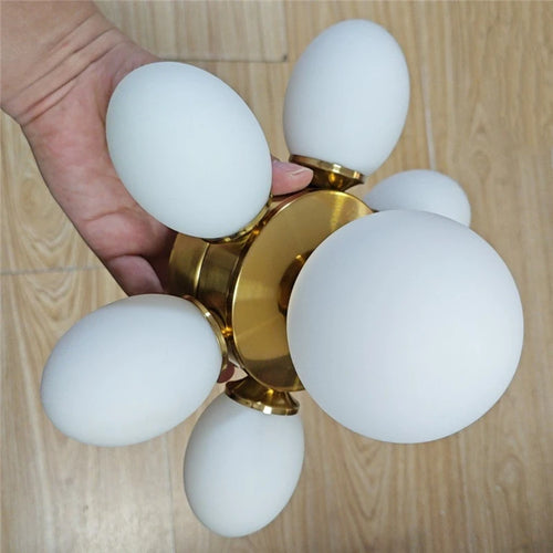 plafonnier moderne en verre pour éclairage décoratif intérieur - vue 7 sur 7