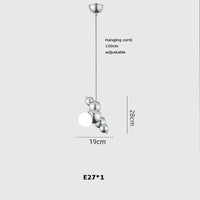 lustre suspendu led à intensité variable artistique