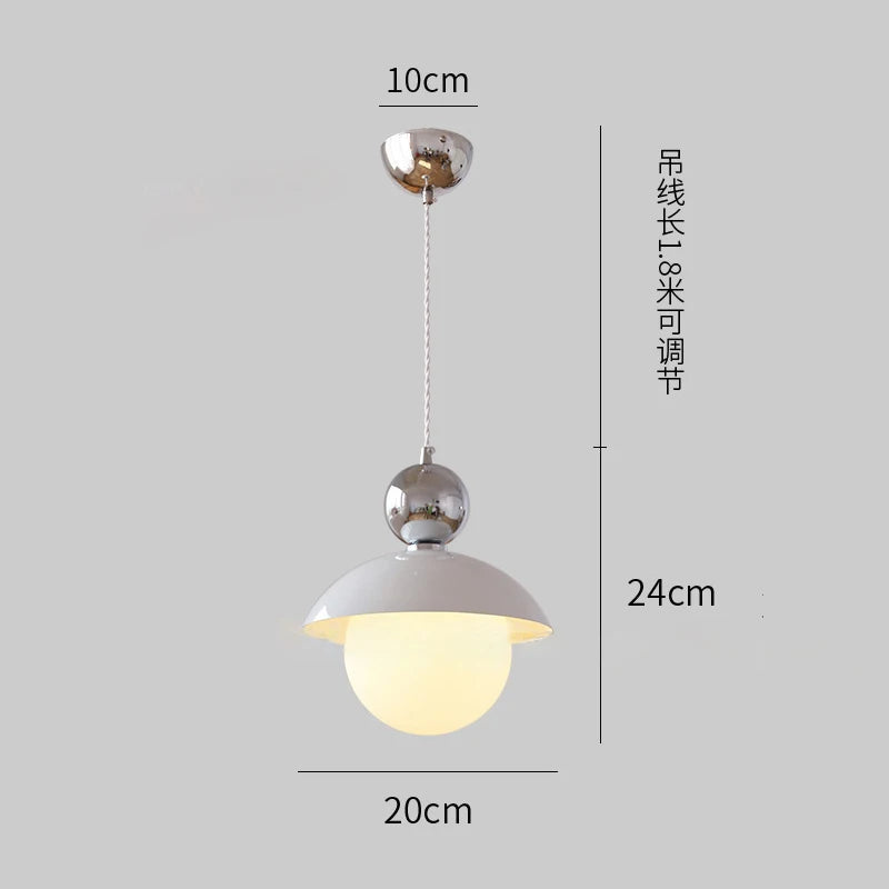 lustre boule de verre lumineux pour intérieur élégant - vue 8 sur 8