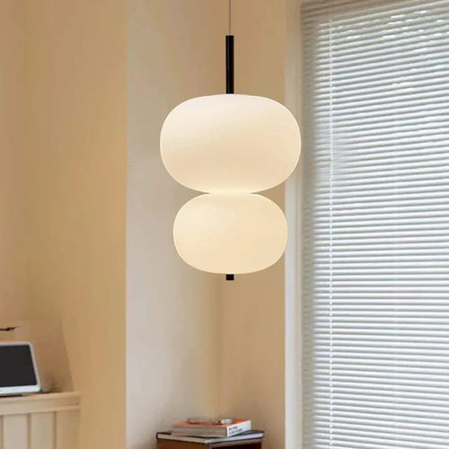 suspension scandinave grande boule de verre pour salon - vue 2 sur 12
