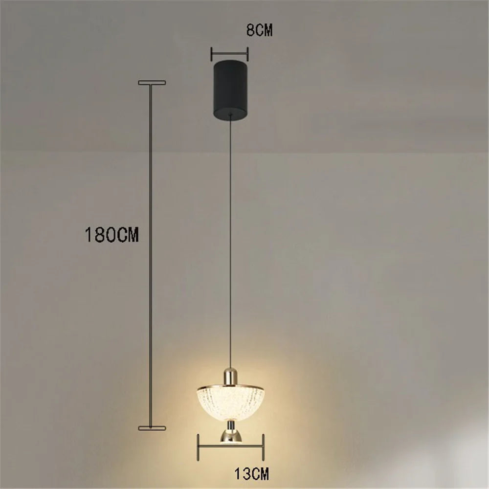 suspension créative en acrylique style nordique luxe décoratif - vue 8 sur 8