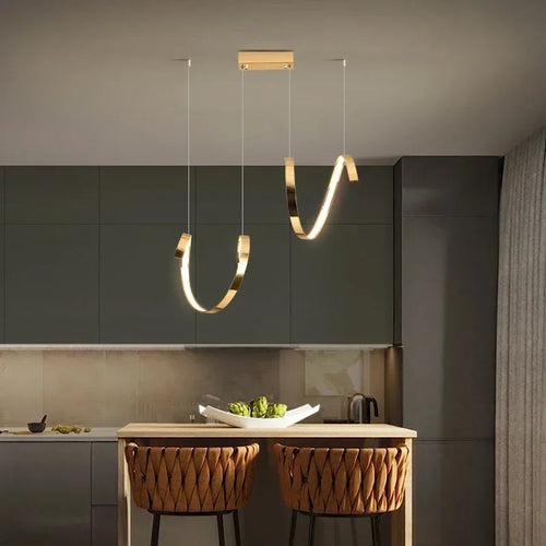 lustre moderne en suspension design irrégulier pour décoration intérieure - vue 3 sur 11