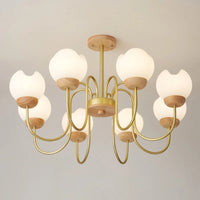 lustre nordique en bois massif pour décoration intérieure élégante