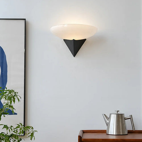 applique murale rétro en verre dépoli pour décoration intérieure - vue 5 sur 8