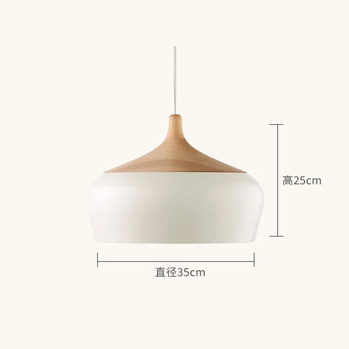 lustre en bois design nordique pour éclairage moderne - vue 9 sur 10