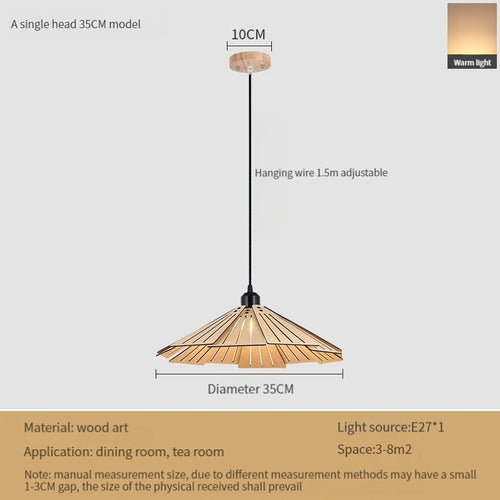 plafonnier en bois rétractable pour décoration intérieure lumineuse - vue 12 sur 18