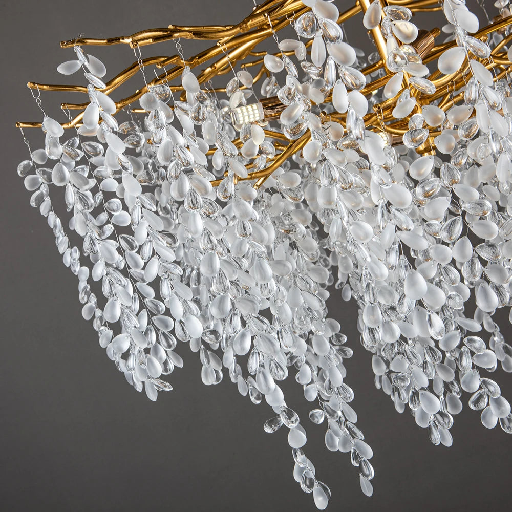 lustre à led en cristaux design moderne pour décoration intérieure - vue 3 sur 22