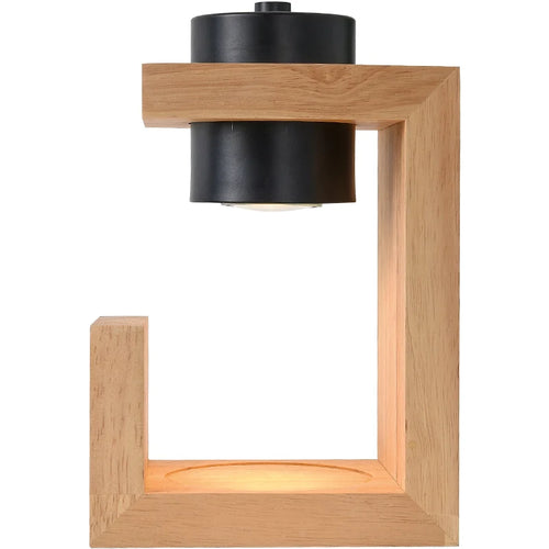 lampe chauffe-bougie aromathérapie bois nordique 110/230V éclairage intérieur - vue 7 sur 6