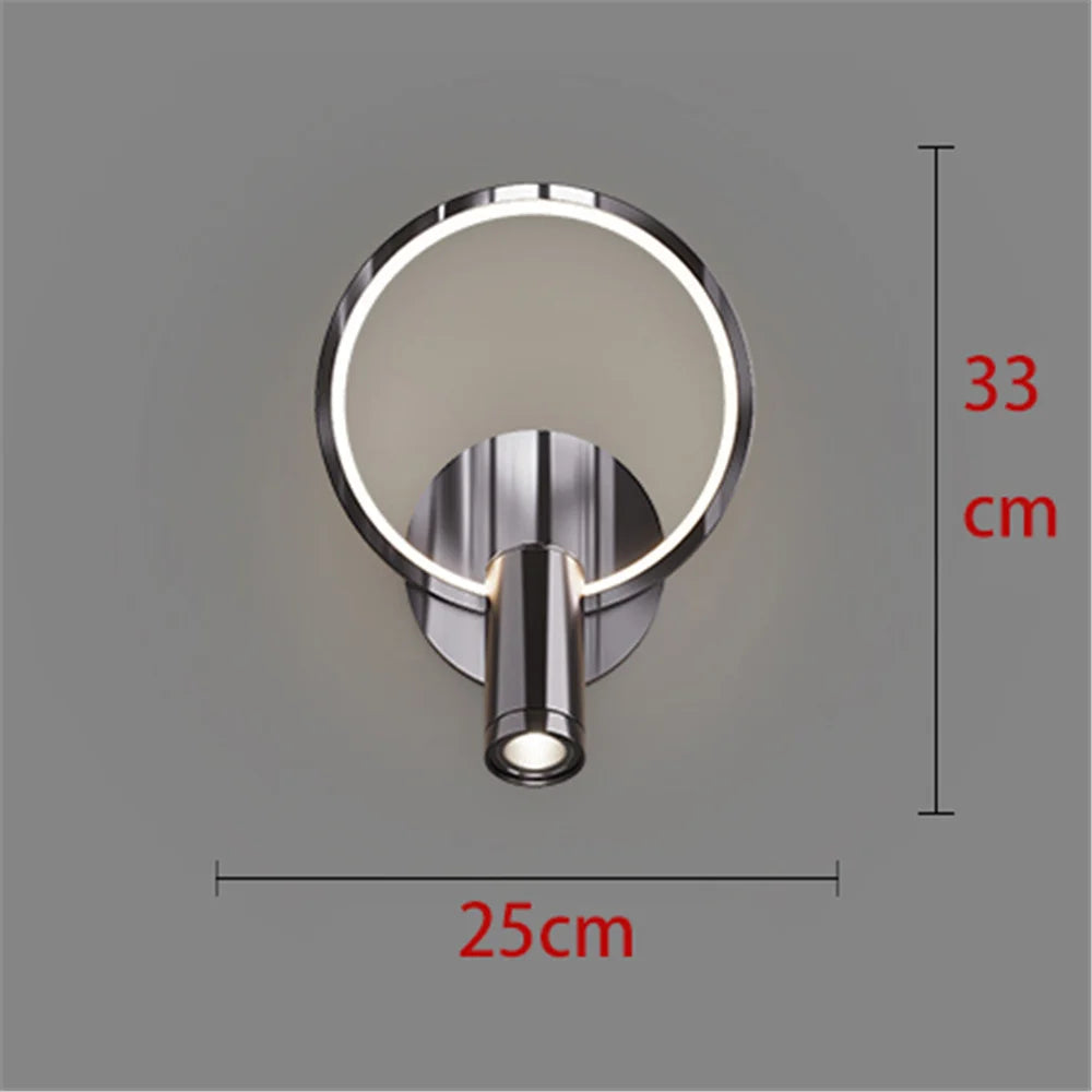 applique murale à led moderne en chrome pour intérieur design - vue 15 sur 16