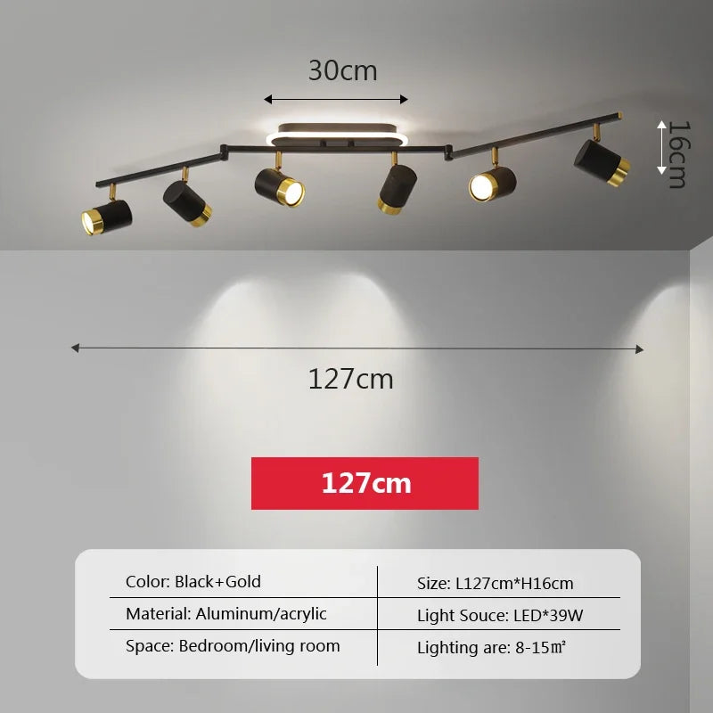 plafonnier led moderne à bande lumineuse décorative pour intérieur - vue 18 sur 21