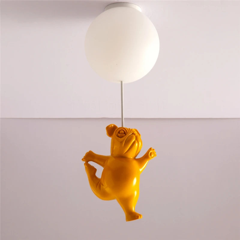 plafonnier créatif animal chien en résine pour décor amusant - vue 1 sur 8