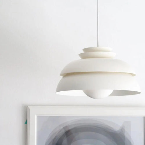 Lampe suspension nordique blanche simple - vue 2 sur 7