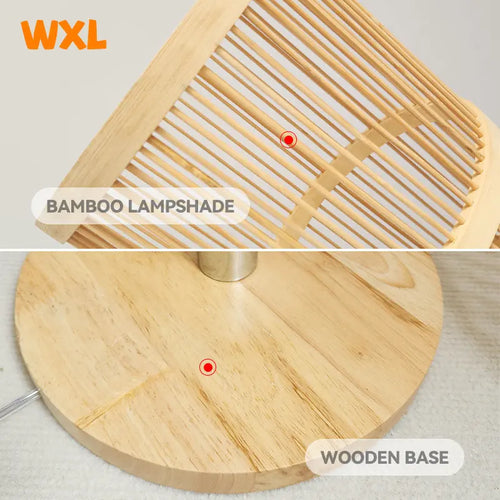 lampadaire en bambou asiatique style zen rustique décoratif - vue 5 sur 7