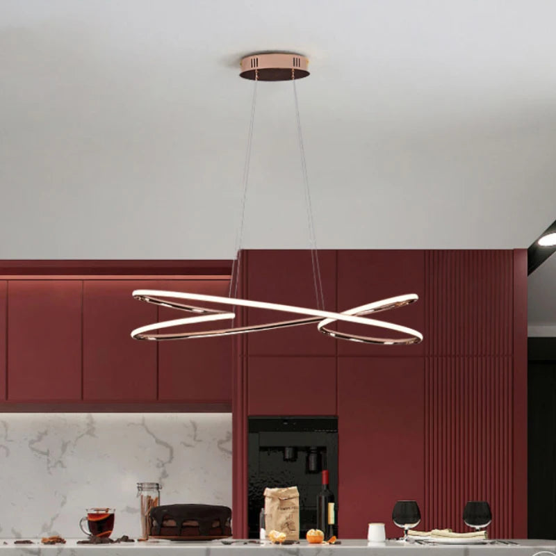 suspension led moderne pour décoration intérieure élégante et raffinée - vue 3 sur 6