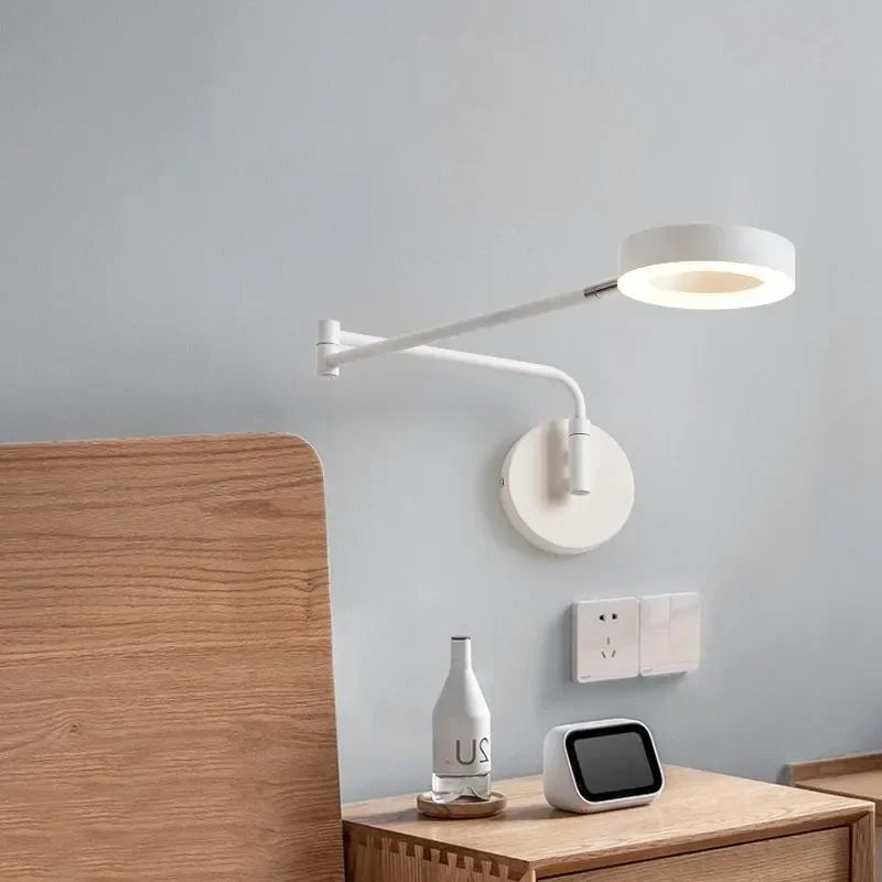 lampe oscillante télescopique bois décor intérieur lustre - vue 4 sur 10