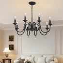 lustre rustique classique en fer pour décoration intérieure