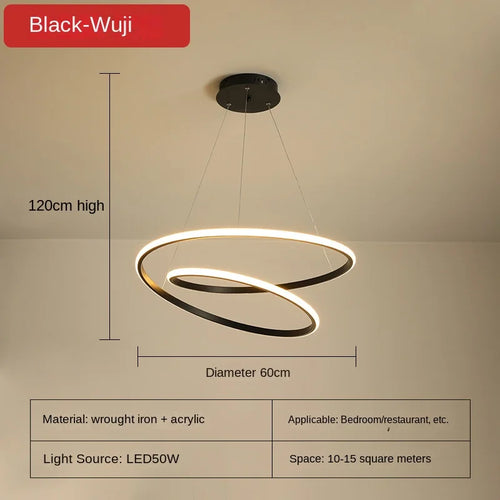lustre circulaire minimaliste pour éclairage moderne intérieur - vue 10 sur 10