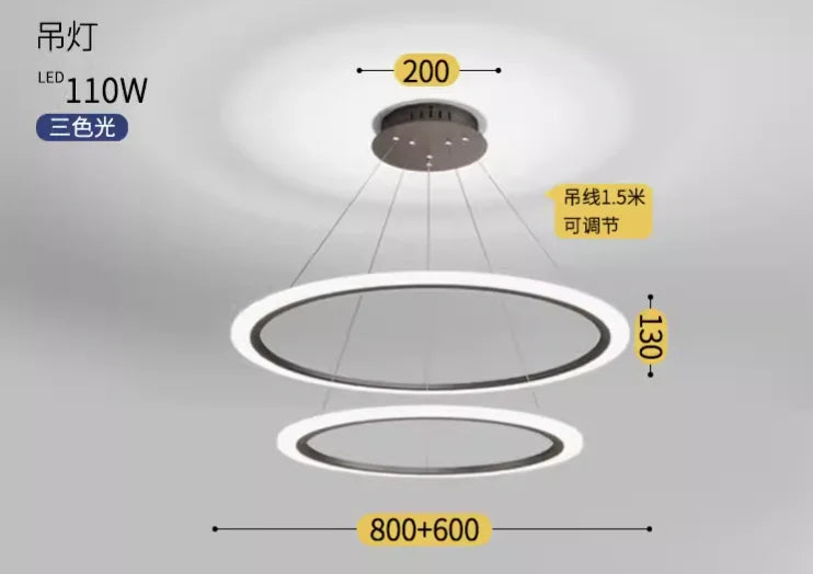 lustre led moderne minimaliste nordique anneau italien créatif