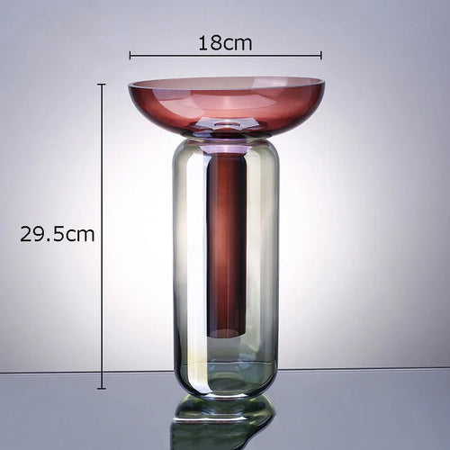 vase en verre dégradé pour fleurs décoratives hydroponiques - vue 10 sur 9