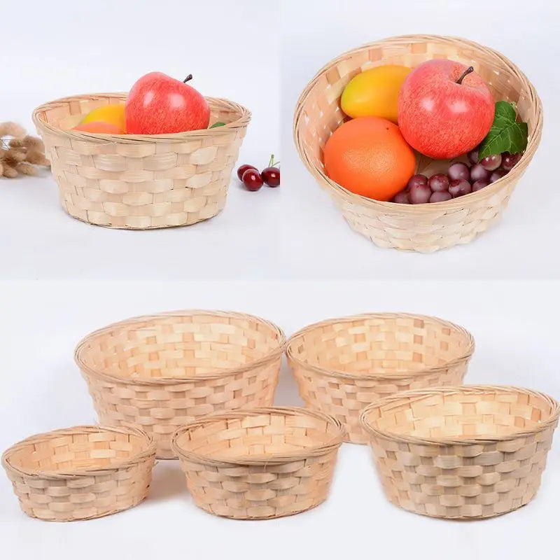 panier en bambou pour pain et rangement alimentaire - vue 9 sur 11