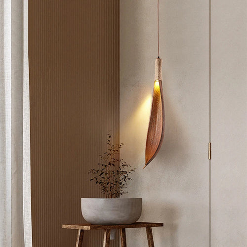 suspension créative en forme de feuille rétro pour décoration intérieure - vue 2 sur 6