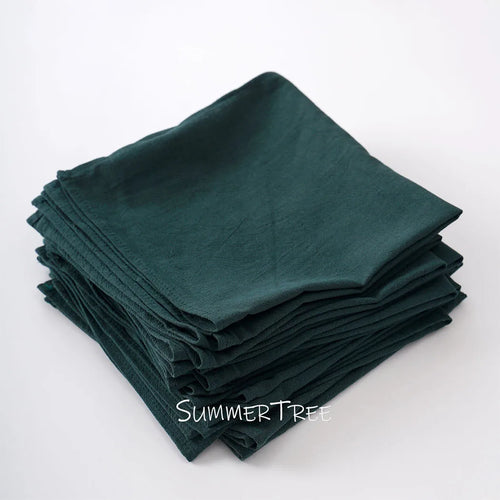 Serviette de table lot 12 coton lavé vintage
