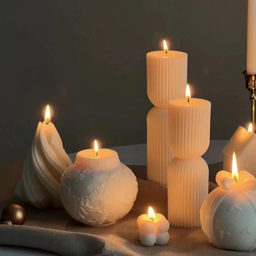 accessoires de décoration moderne bougies parfumées géométriques de luxe - vue 6 sur 12