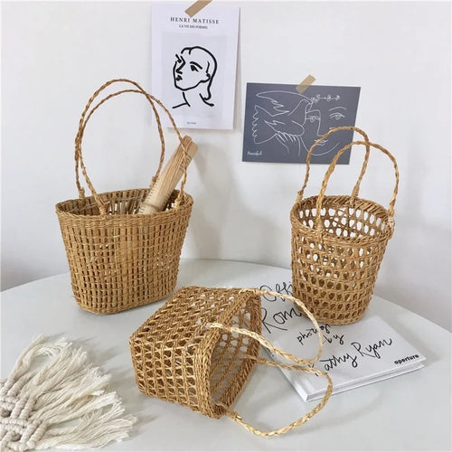 panier de pique-nique en rotin pour rangement et décoration intérieure - vue 3 sur 10