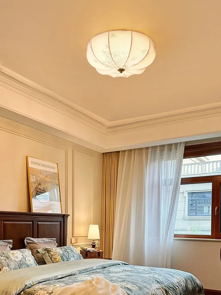 lustre moderne nordique en tissu pour intérieur élégant - vue 5 sur 9