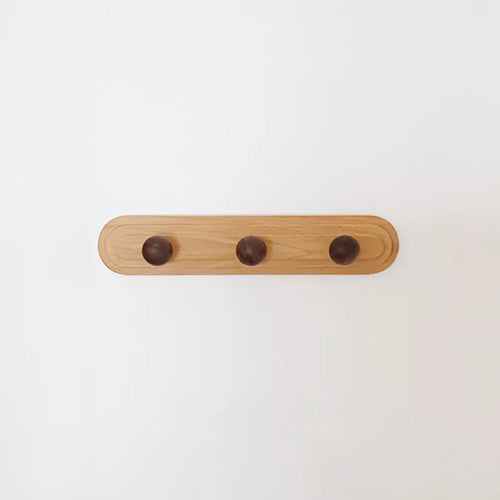Walnut wood solid mushroom shape No holes, Minimalist wabi-sabi, Bag key Card Coat Cap, Wall Storage hook for bedroom, entrance - vue 7 sur 8