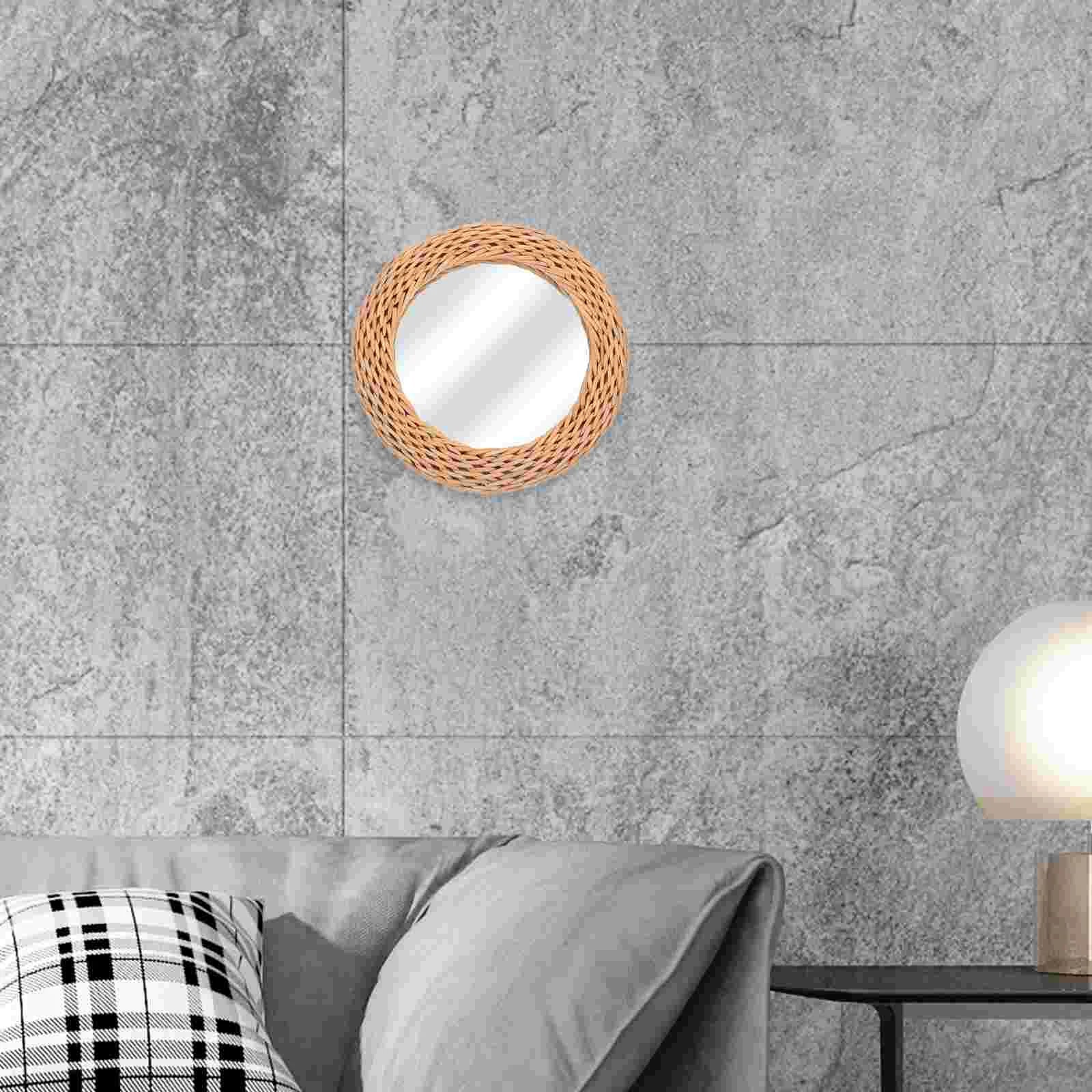 miroir mural en rotin pour une décoration élégante - vue 7 sur 7