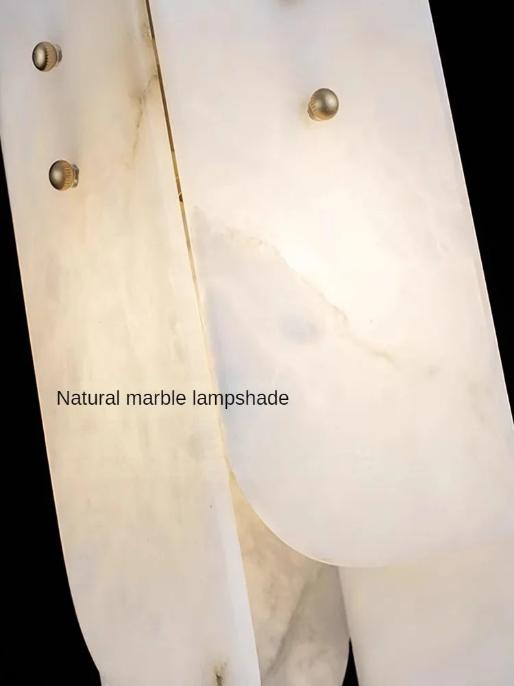 lustre moderne en marbre naturel au design minimaliste - vue 5 sur 7