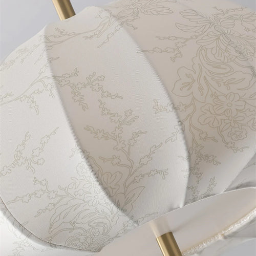 plafonnier en tissu style français rétro en bois massif - vue 5 sur 10