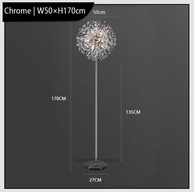 lampadaire led pissenlit de luxe winfordo - vue 9 sur 10