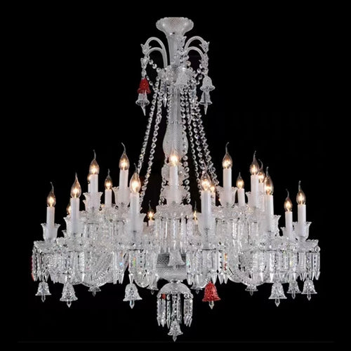 lustre moderne en cristal et chrome pour éclairage élégant - vue 6 sur 12