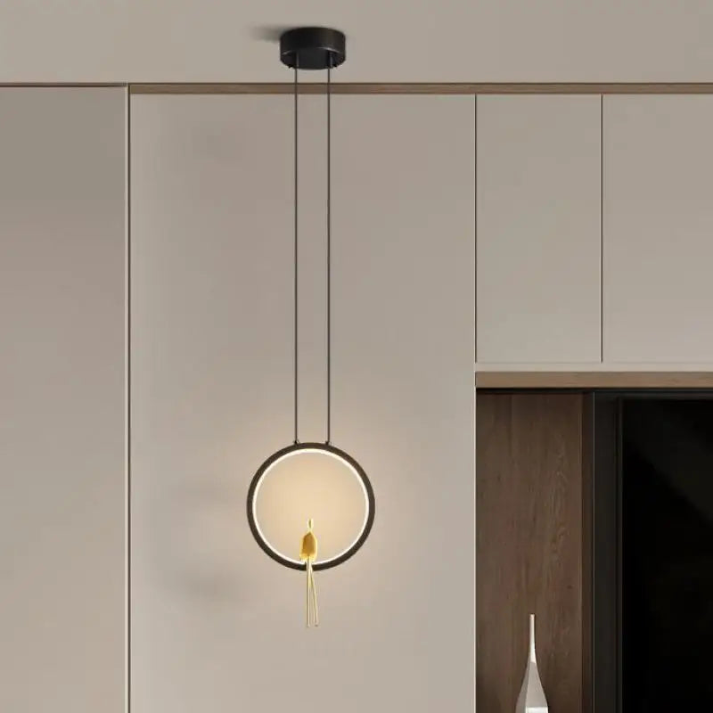suspension lumineuse en cuivre pour décoration moderne - vue 2 sur 7
