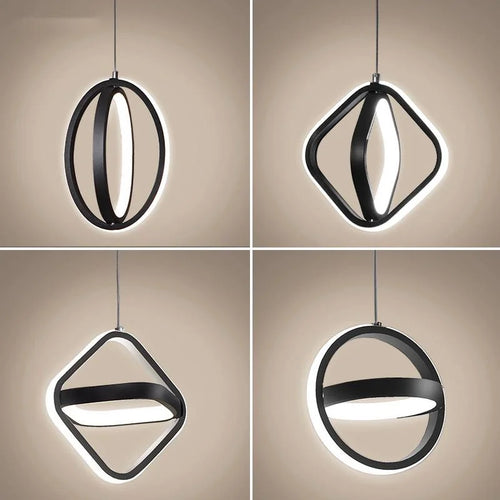 suspension led moderne pour éclairage intérieur design élégant - vue 6 sur 24