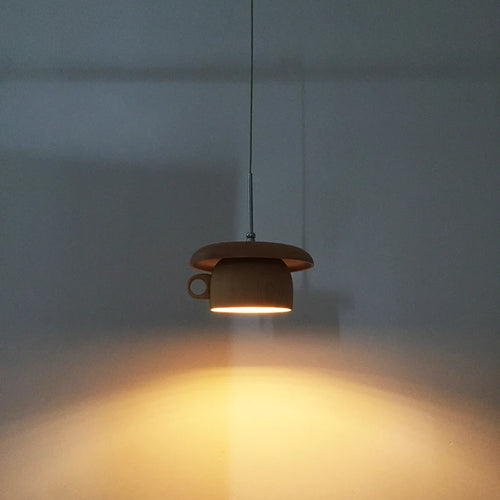Creative bois tasse suspension moderne salle à manger suspension lampe cuisine luminaires éclairage intérieur décor à la maison Loft Luminaire - vue 4 sur 8