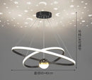 lustre moderne à led en silice pour restaurant et bureau