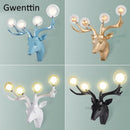 applique murale moderne en résine bois de cerf à led