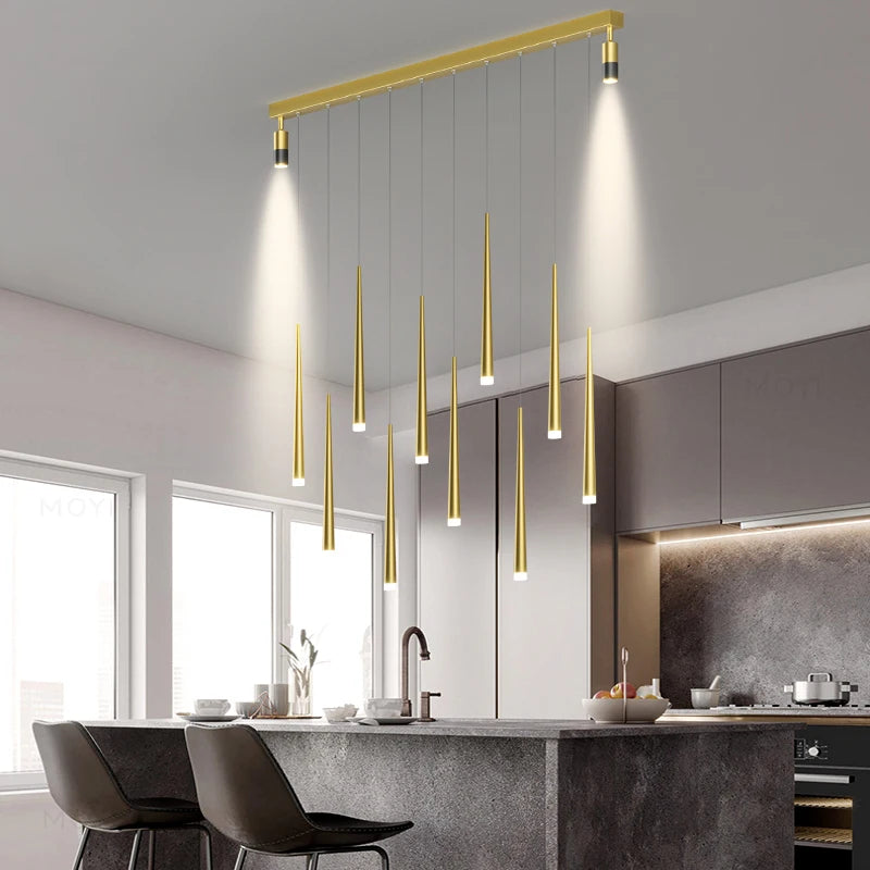 lustre moderne lumineux à économie d'énergie pour une ambiance chaleureuse - vue 3 sur 14