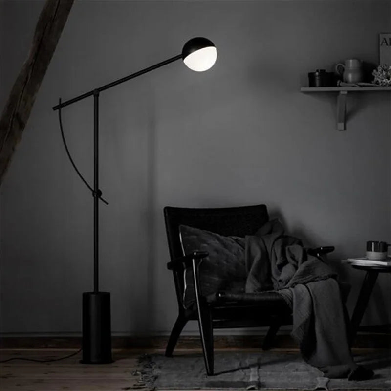 lampadaire nordique vintage moderne simple led marbre - vue 4 sur 6