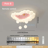 Nordic Cloud Ceiling Lamps Bedroom Ceiling Light Pink White Bubble Design Children's Room Chandelier Lights for Princess Room