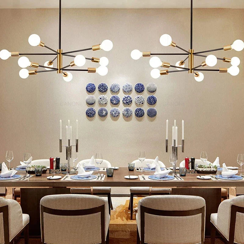suspension nordique créative à lampes rotatives pour décoration intérieure - vue 5 sur 10