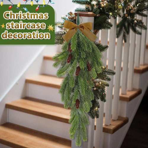 guirlande de pommes de pin artificielles pour décorations de noël - vue 2 sur 8