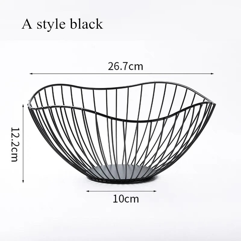 panier à fruits en fer moderne pour collations et stockage - vue 7 sur 12