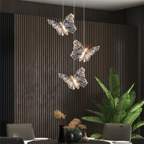 suspension en cristal nordique avec éclairage moderne décoratif - vue 3 sur 18