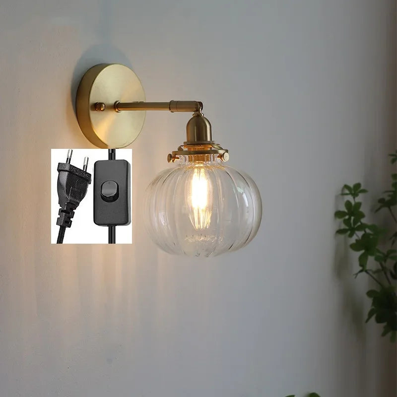 applique murale moderne avec chaîne de traction et boule de verre - vue 16 sur 22
