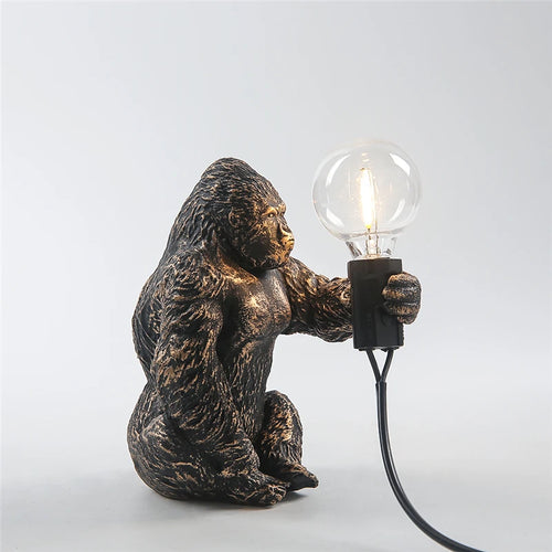 lampe à poser nordique king kong en résine personnalisable animaux - vue 15 sur 15